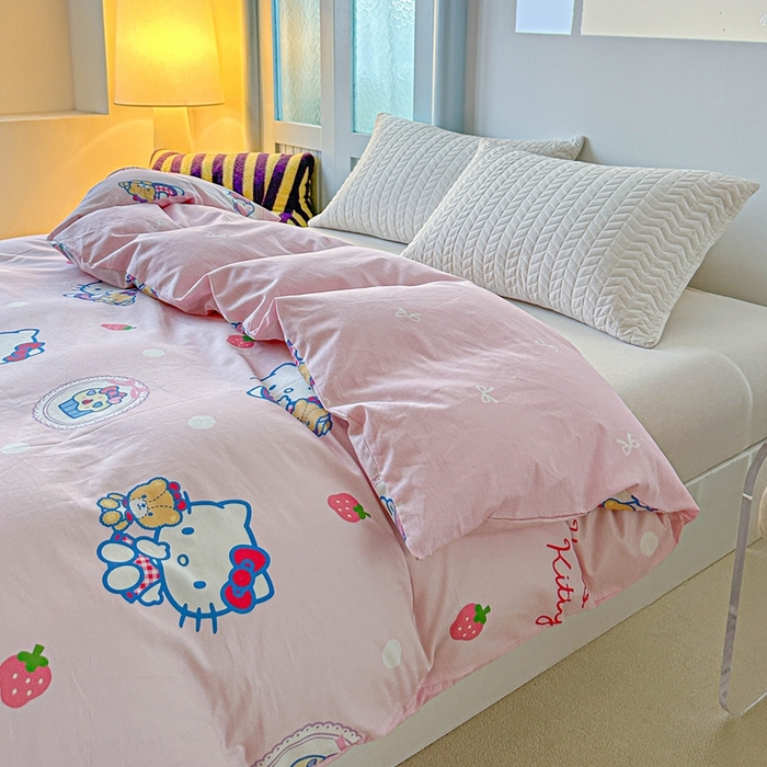 91家纺网 家纺一手货源 找家纺 （总）爱丽丝2025新款8月正版授权三丽鸥全棉纯棉被套单品系列