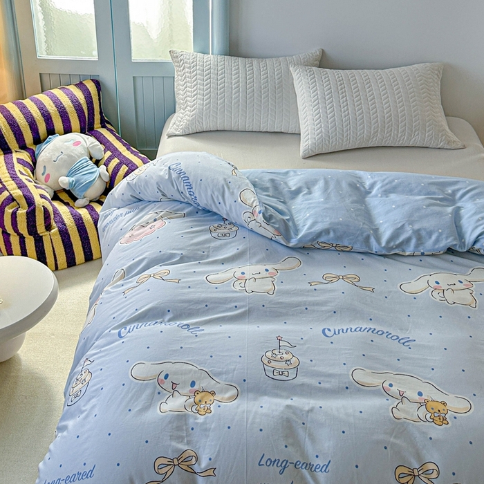 91家纺网 家纺一手货源 找家纺 爱丽丝2025新款8月正版授权三丽鸥全棉纯棉被套单品系列 点点玉桂狗