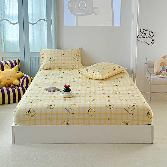 爱丽丝2025新款8月正版授权三丽鸥全棉纯棉床笠单品系列 焦糖布丁狗