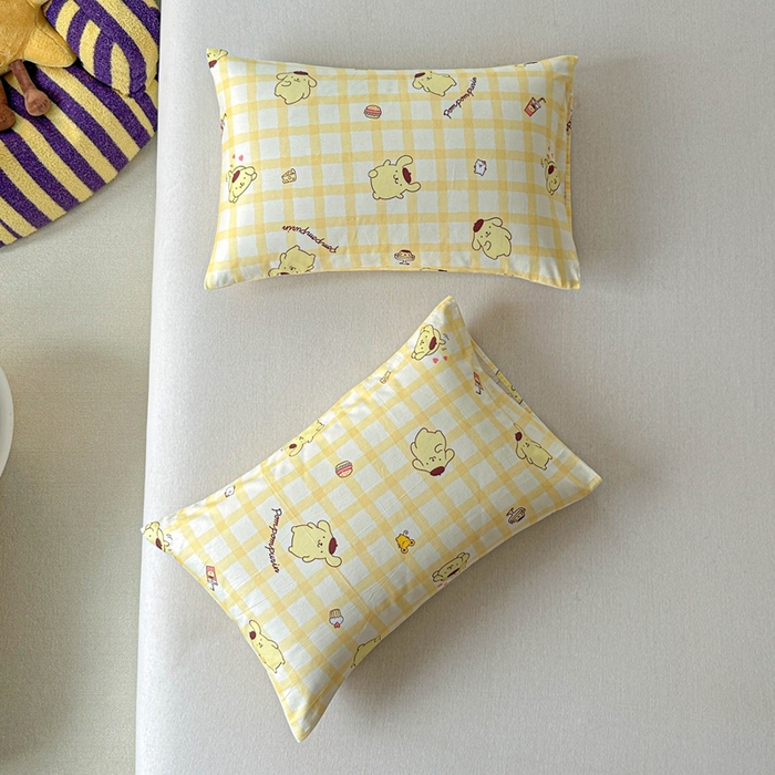 91家纺网 家纺一手货源 找家纺 爱丽丝2025新款8月正版授权三丽鸥全棉纯棉枕套单品系列 焦糖布丁狗