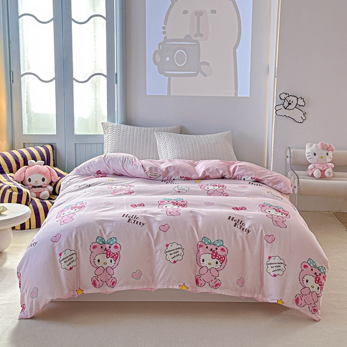 爱丽丝2025新款8月正版授权三丽鸥全棉纯棉被套单品系列 宝贝KT
