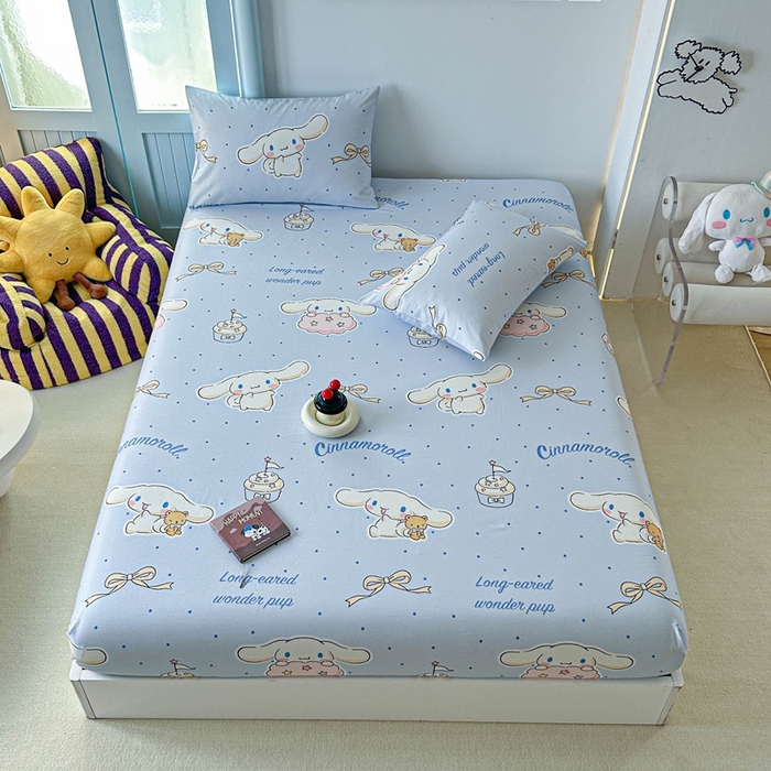 91家纺网 家纺一手货源 找家纺 （总）爱丽丝2025新款8月正版授权三丽鸥全棉纯棉床笠单品系列