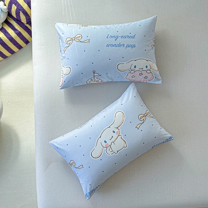 91家纺网 家纺一手货源 找家纺 爱丽丝2025新款8月正版授权三丽鸥全棉纯棉枕套单品系列 点点玉桂狗