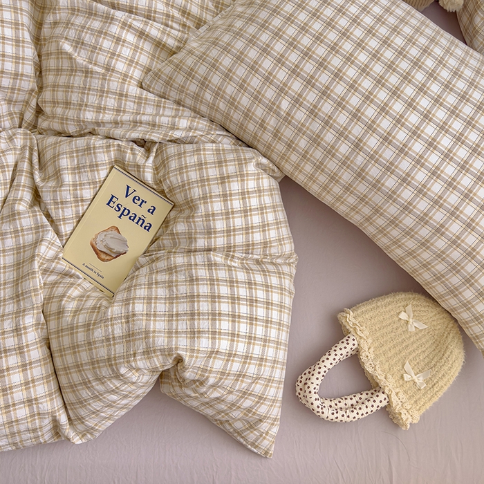 91家纺网 家纺一手货源 找家纺 好亿来家纺 2025新款加厚A类云感双层纱单品被套 被套单件 麦斯-咖