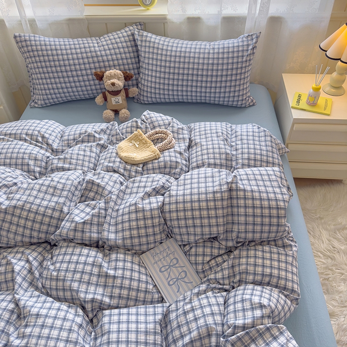 好亿来家纺 2025新款加厚A类云感双层纱单品被套 被套单件 麦斯-蓝