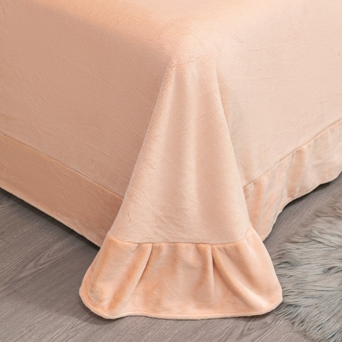 91家纺网 家纺一手货源 找家纺 优姿家纺 2025新款300克全消光牛奶蛋白蚕丝绒四件套 凯丽-粉玉