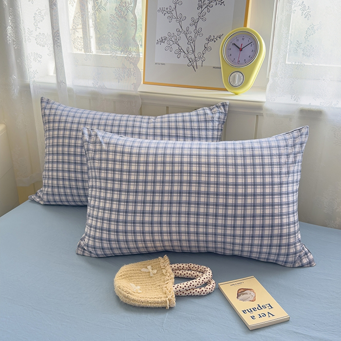 91家纺网 家纺一手货源 找家纺 好亿来家纺 2025新款加厚A类云感双层纱单品被套 被套单件 麦斯-蓝