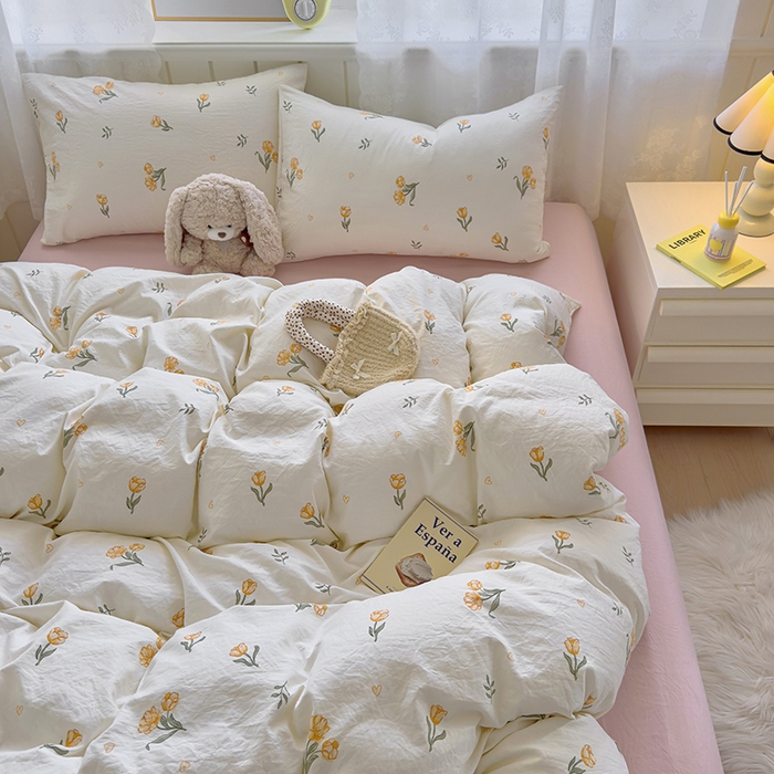 好亿来家纺 2025新款加厚A类云感双层纱单品被套 被套单件 明媚-桔