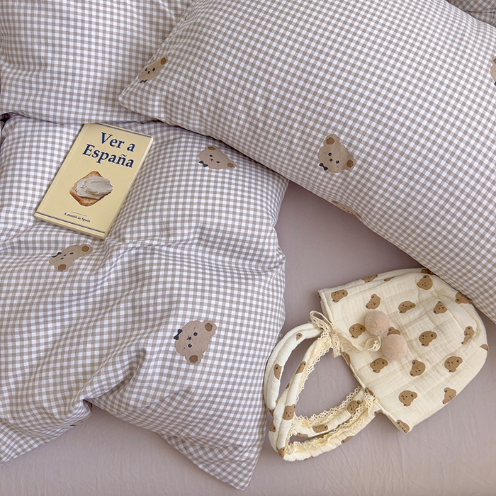 91家纺网 家纺一手货源 找家纺 好亿来家纺 2025新款加厚A类云感双层纱单品被套 被套单件 奶熊