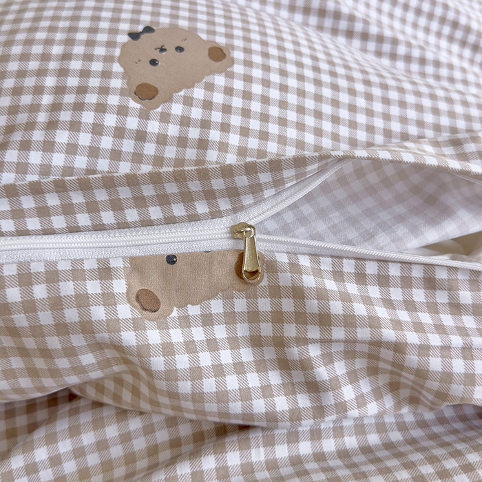 91家纺网 家纺一手货源 找家纺 好亿来家纺 2025新款加厚A类云感双层纱单品被套 被套单件 奶熊