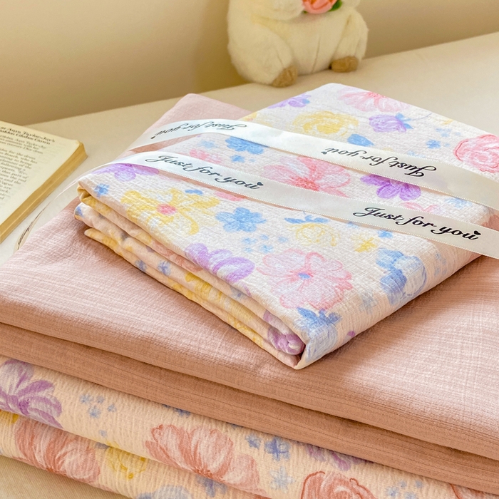 91家纺网 家纺一手货源 找家纺 夜笙家纺 2025秋冬网红爆款110克水洗棉高克重皱皱纱（提供买家秀） 组合图仅做展示不可下单