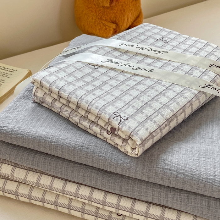 91家纺网 家纺一手货源 找家纺 夜笙家纺 2025秋冬网红爆款110克水洗棉高克重皱皱纱（提供买家秀） 组合图仅做展示不可下单