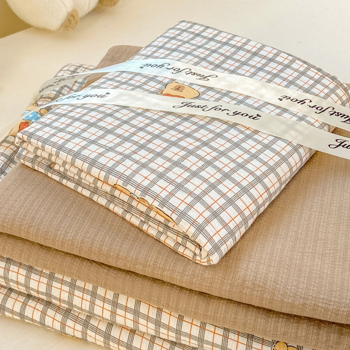 91家纺网 家纺一手货源 找家纺 夜笙家纺 2025秋冬网红爆款110克水洗棉高克重皱皱纱（提供买家秀） 组合图仅做展示不可下单