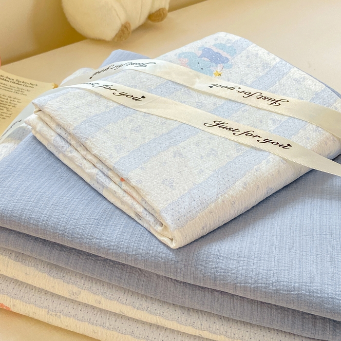 91家纺网 家纺一手货源 找家纺 夜笙家纺 2025秋冬网红爆款110克水洗棉高克重皱皱纱（提供买家秀） 组合图仅做展示不可下单