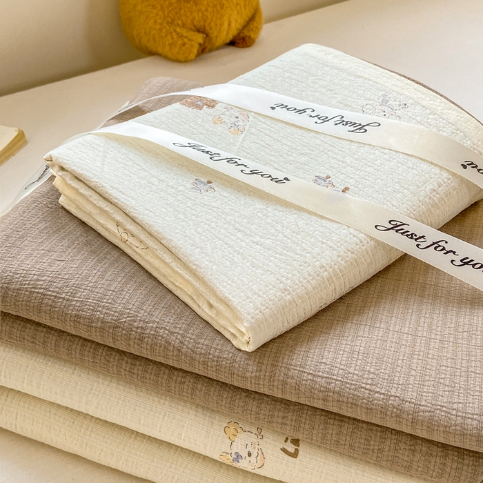 91家纺网 家纺一手货源 找家纺 夜笙家纺 2025秋冬网红爆款110克水洗棉高克重皱皱纱（提供买家秀） 组合图仅做展示不可下单