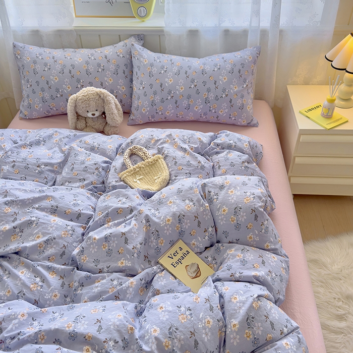 好亿来家纺 2025新款加厚A类云感双层纱单品被套 被套单件 芊叶怡梦-灰