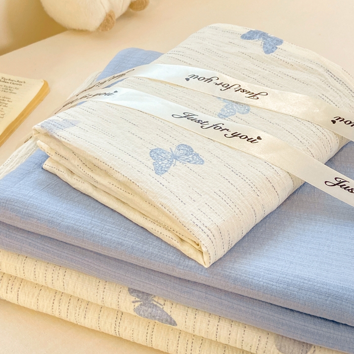 91家纺网 家纺一手货源 找家纺 夜笙家纺 2025秋冬网红爆款110克水洗棉高克重皱皱纱（提供买家秀） 组合图仅做展示不可下单