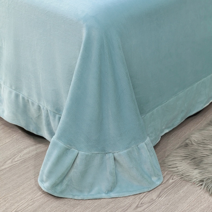 91家纺网 家纺一手货源 找家纺 优姿家纺 2025新款300克全消光牛奶蛋白蚕丝绒四件套 凯丽-天兰