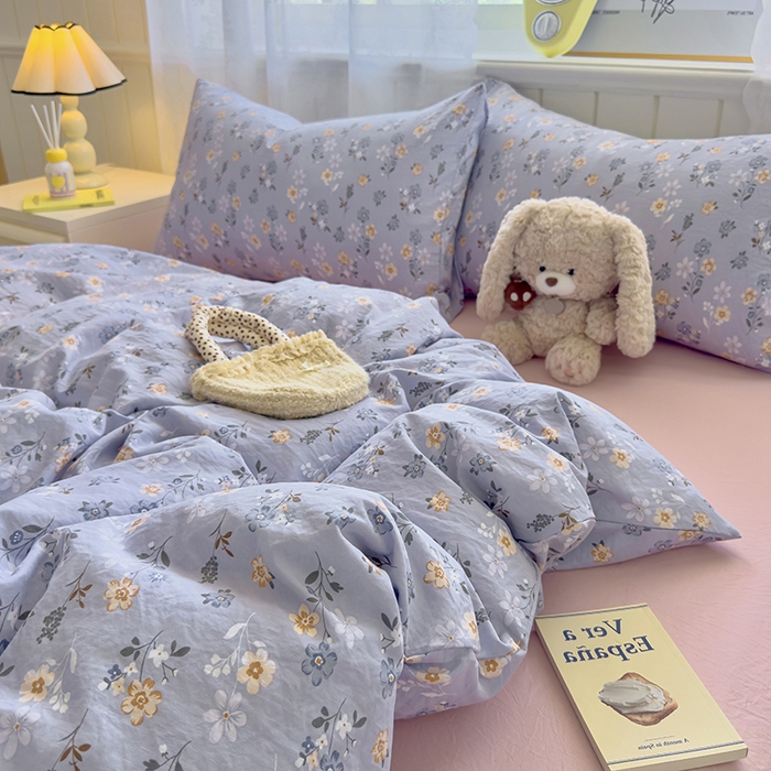 91家纺网 家纺一手货源 找家纺 好亿来家纺 2025新款加厚A类云感双层纱单品被套 被套单件 芊叶怡梦-灰