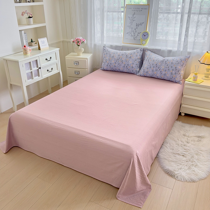 91家纺网 家纺一手货源 找家纺 好亿来家纺 2025新款加厚A类云感双层纱单品被套 被套单件 芊叶怡梦-灰