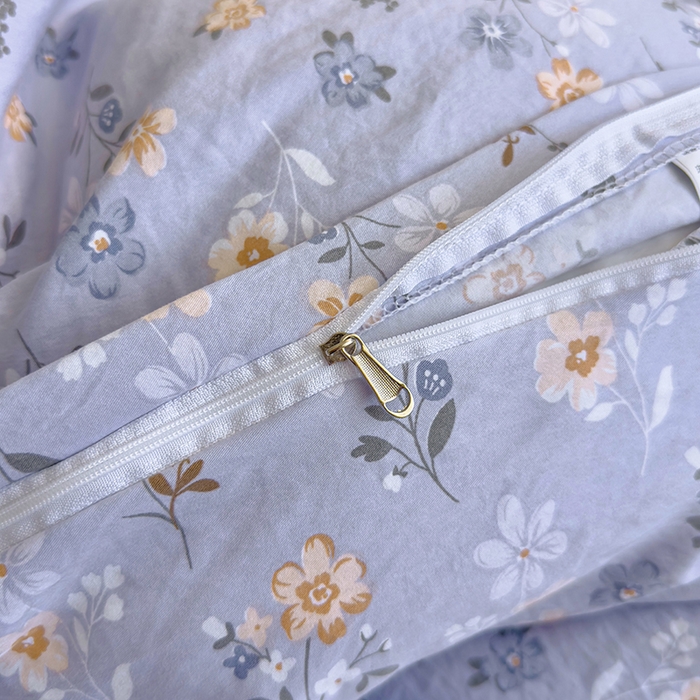 91家纺网 家纺一手货源 找家纺 好亿来家纺 2025新款加厚A类云感双层纱单品被套 被套单件 芊叶怡梦-灰