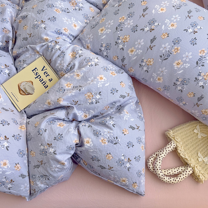 91家纺网 家纺一手货源 找家纺 好亿来家纺 2025新款加厚A类云感双层纱单品被套 被套单件 芊叶怡梦-灰