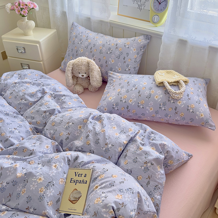 91家纺网 家纺一手货源 找家纺 好亿来家纺 2025新款加厚A类云感双层纱单品被套 被套单件 芊叶怡梦-灰