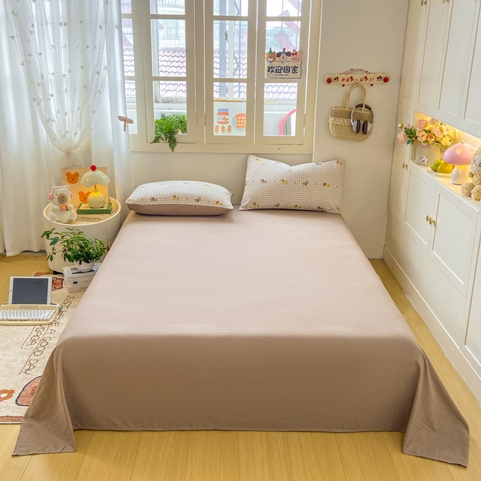 91家纺网 家纺一手货源 找家纺 夜笙家纺 2025秋冬网红爆款110克水洗棉高克重皱皱纱（提供买家秀） 巴克小狗