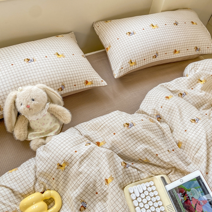 91家纺网 家纺一手货源 找家纺 夜笙家纺 2025秋冬网红爆款110克水洗棉高克重皱皱纱（提供买家秀） 巴克小狗