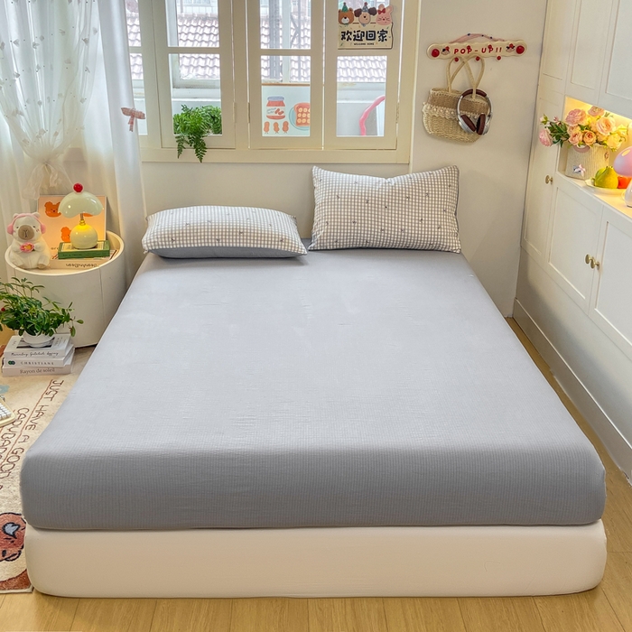 91家纺网 家纺一手货源 找家纺 夜笙家纺 2025秋冬网红爆款110克水洗棉高克重皱皱纱（提供买家秀） 蝴蝶结