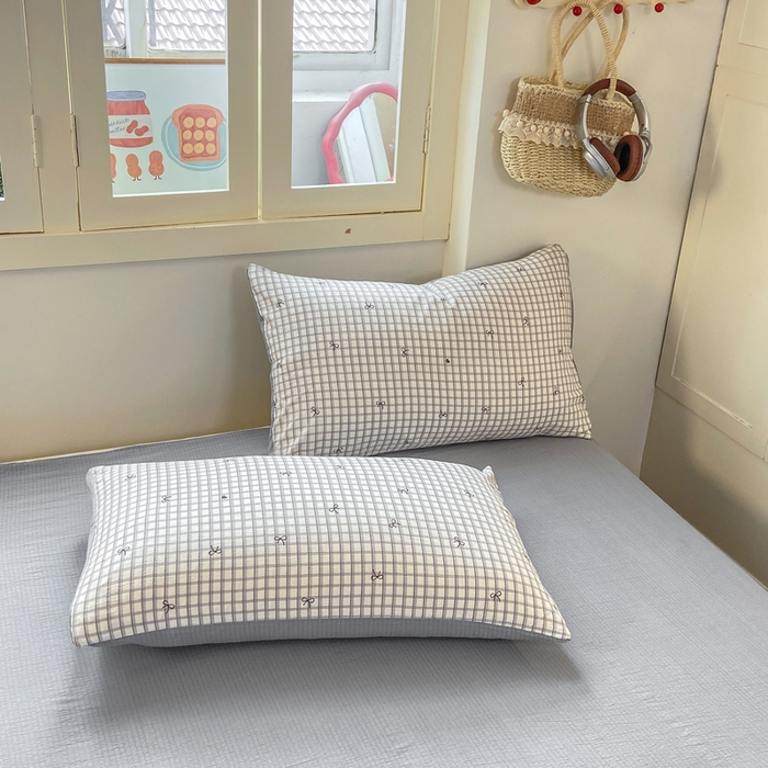 91家纺网 家纺一手货源 找家纺 夜笙家纺 2025秋冬网红爆款110克水洗棉高克重皱皱纱（提供买家秀） 蝴蝶结