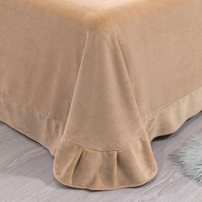 91家纺网 家纺一手货源 找家纺 优姿家纺 2025新款300克全消光牛奶蛋白蚕丝绒四件套 伊琳娜-米咖