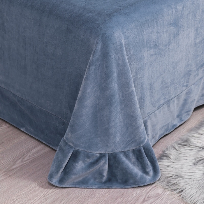 91家纺网 家纺一手货源 找家纺 优姿家纺 2025新款300克全消光牛奶蛋白蚕丝绒四件套 伊琳娜-深灰