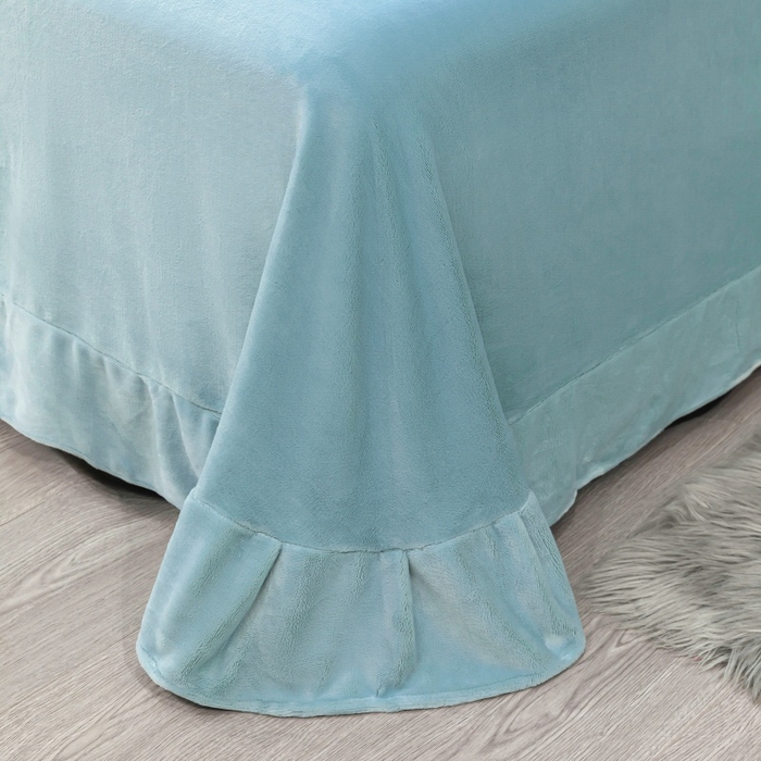 91家纺网 家纺一手货源 找家纺 优姿家纺 2025新款300克全消光牛奶蛋白蚕丝绒四件套 伊琳娜-天兰