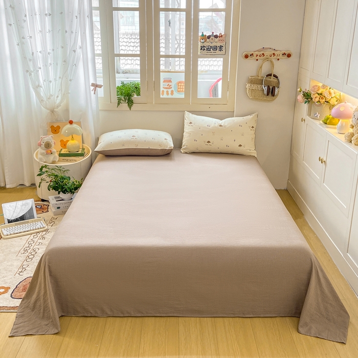 91家纺网 家纺一手货源 找家纺 夜笙家纺 2025秋冬网红爆款110克水洗棉高克重皱皱纱（提供买家秀） 快乐伙伴