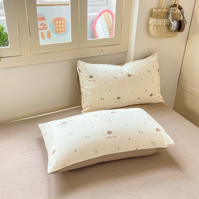 91家纺网 家纺一手货源 找家纺 夜笙家纺 2025秋冬网红爆款110克水洗棉高克重皱皱纱（提供买家秀） 快乐伙伴