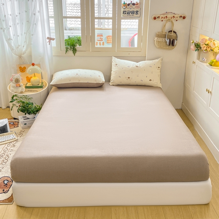 91家纺网 家纺一手货源 找家纺 夜笙家纺 2025秋冬网红爆款110克水洗棉高克重皱皱纱（提供买家秀） 快乐伙伴