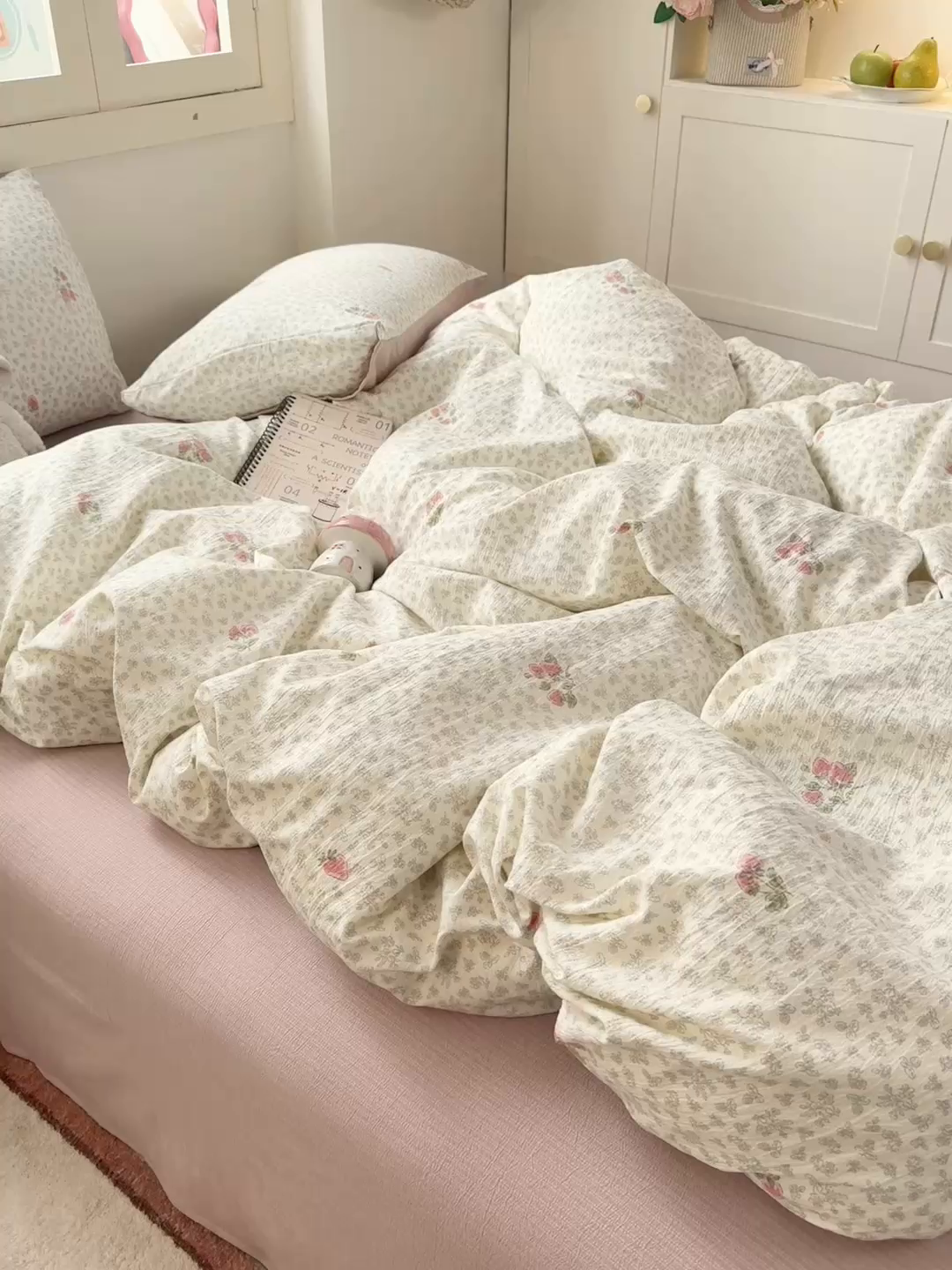 91家纺网 家纺一手货源 找家纺 夜笙家纺 2025秋冬网红爆款110克水洗棉高克重皱皱纱（提供买家秀） 甜心草莓