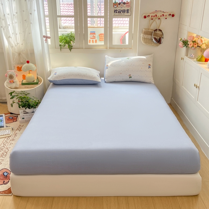 91家纺网 家纺一手货源 找家纺 夜笙家纺 2025秋冬网红爆款110克水洗棉高克重皱皱纱（提供买家秀） 熊熊乐园