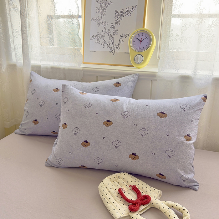 好亿来家纺 2025新款加厚A类云感双层纱单品枕套 枕套单件 恋恋熊