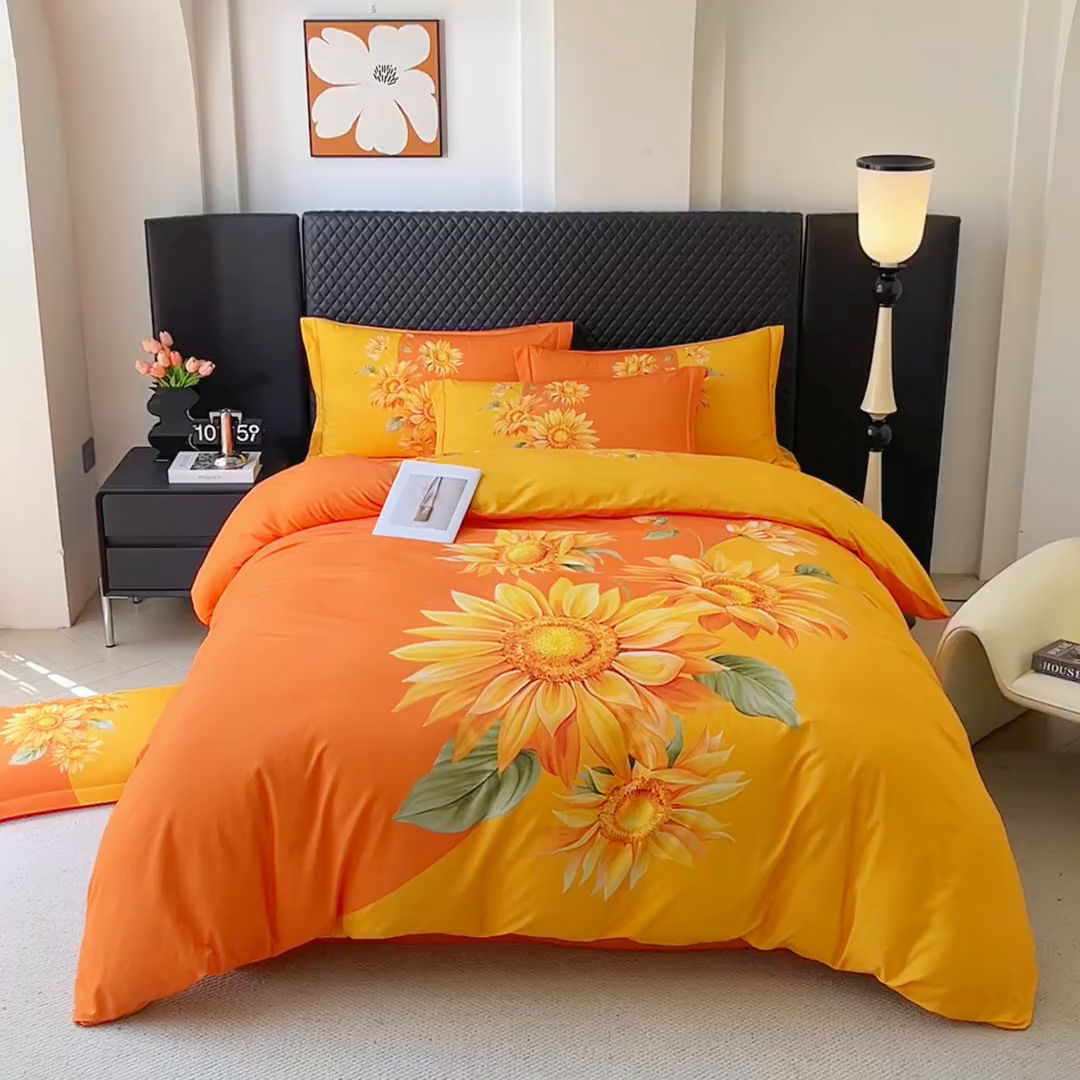 91家纺网 家纺一手货源 找家纺 （总）金纱玉纺 2025年新款秋冬全棉印花四件套