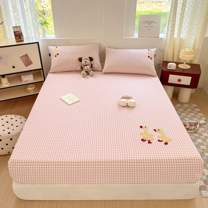 91家纺网 家纺一手货源 找家纺 （总）卡姿家纺 2025春夏色织水洗棉单品床笠