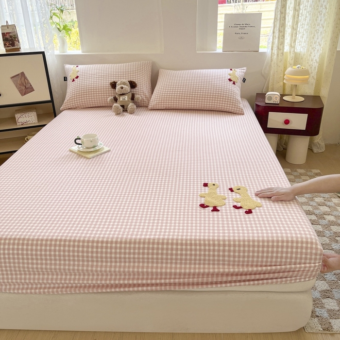 91家纺网 家纺一手货源 找家纺 （总）卡姿家纺 2025春夏色织水洗棉单品床笠