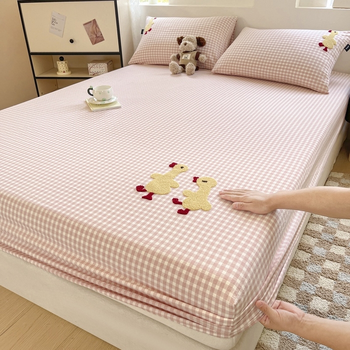 91家纺网 家纺一手货源 找家纺 （总）卡姿家纺 2025春夏色织水洗棉单品床笠