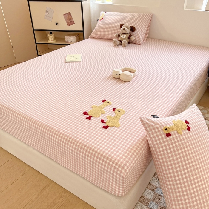 91家纺网 家纺一手货源 找家纺 （总）卡姿家纺 2025春夏色织水洗棉单品床笠