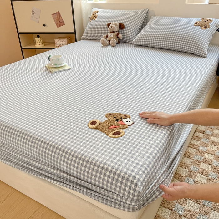 91家纺网 家纺一手货源 找家纺 （总）卡姿家纺 2025春夏色织水洗棉单品床笠