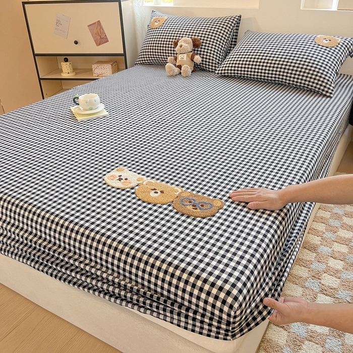 91家纺网 家纺一手货源 找家纺 （总）卡姿家纺 2025春夏色织水洗棉单品床笠