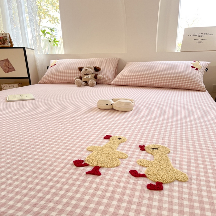 91家纺网 家纺一手货源 找家纺 （总）卡姿家纺 2025春夏色织水洗棉单品床笠