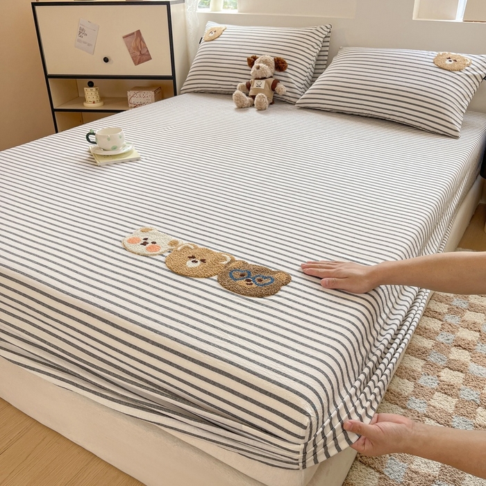 91家纺网 家纺一手货源 找家纺 （总）卡姿家纺 2025春夏色织水洗棉单品床笠