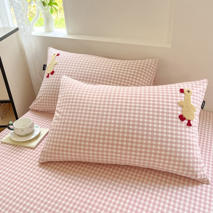 91家纺网 家纺一手货源 找家纺 （总）卡姿家纺 2025春夏色织水洗棉单品床笠